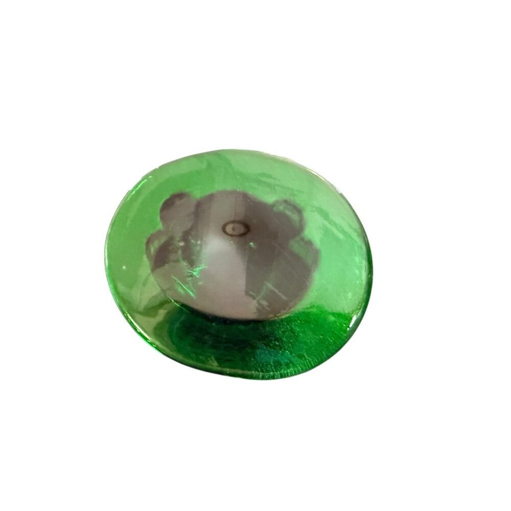 Vintage Viking or Style Green Art Glass Frog on Lily Pad Paperweight - Picture 7 of 11